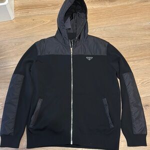 Prada Black Hooded Men's Jacket